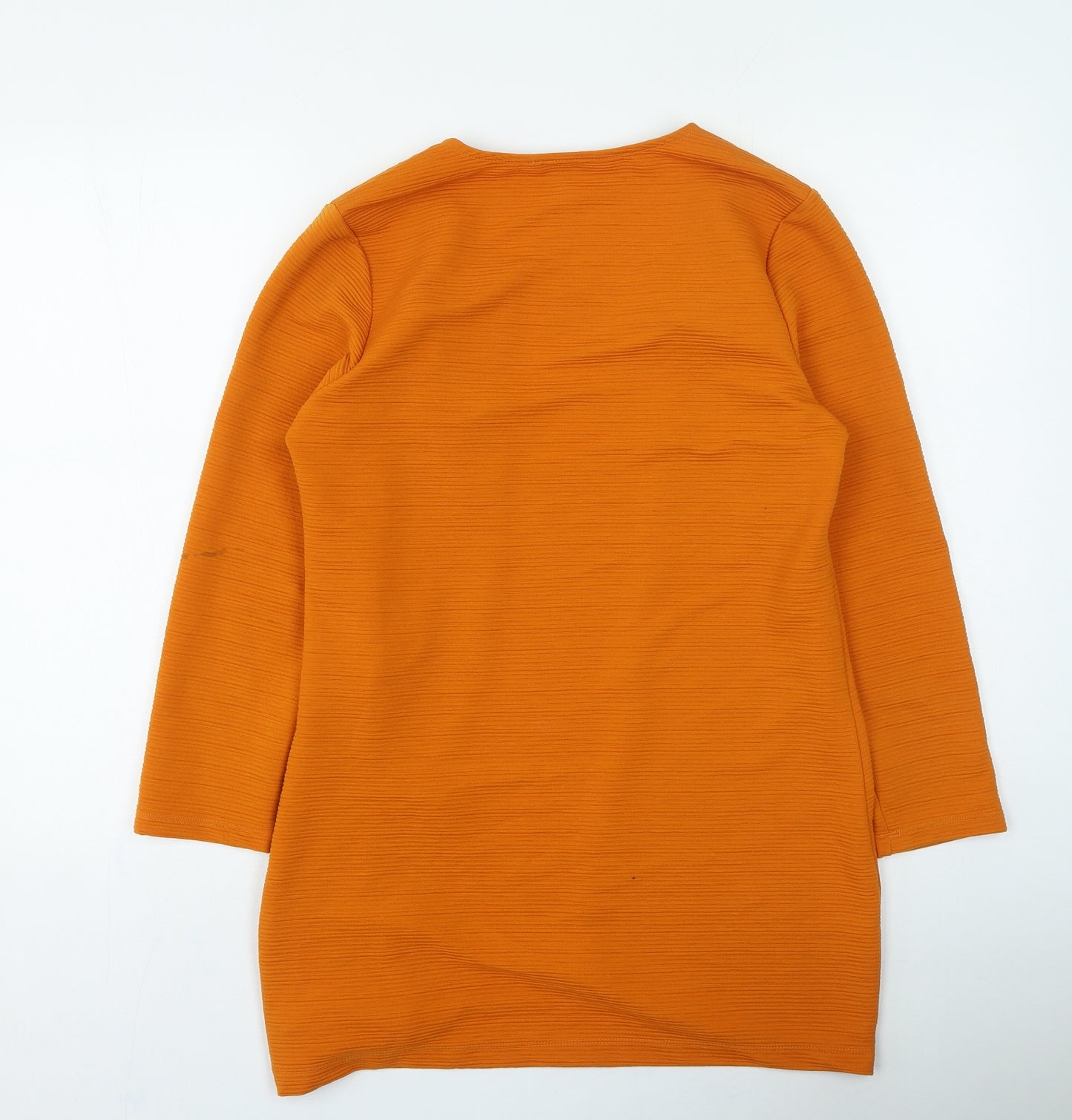 Only Womens Orange V-Neck Polyester Cardigan Jumper Size M