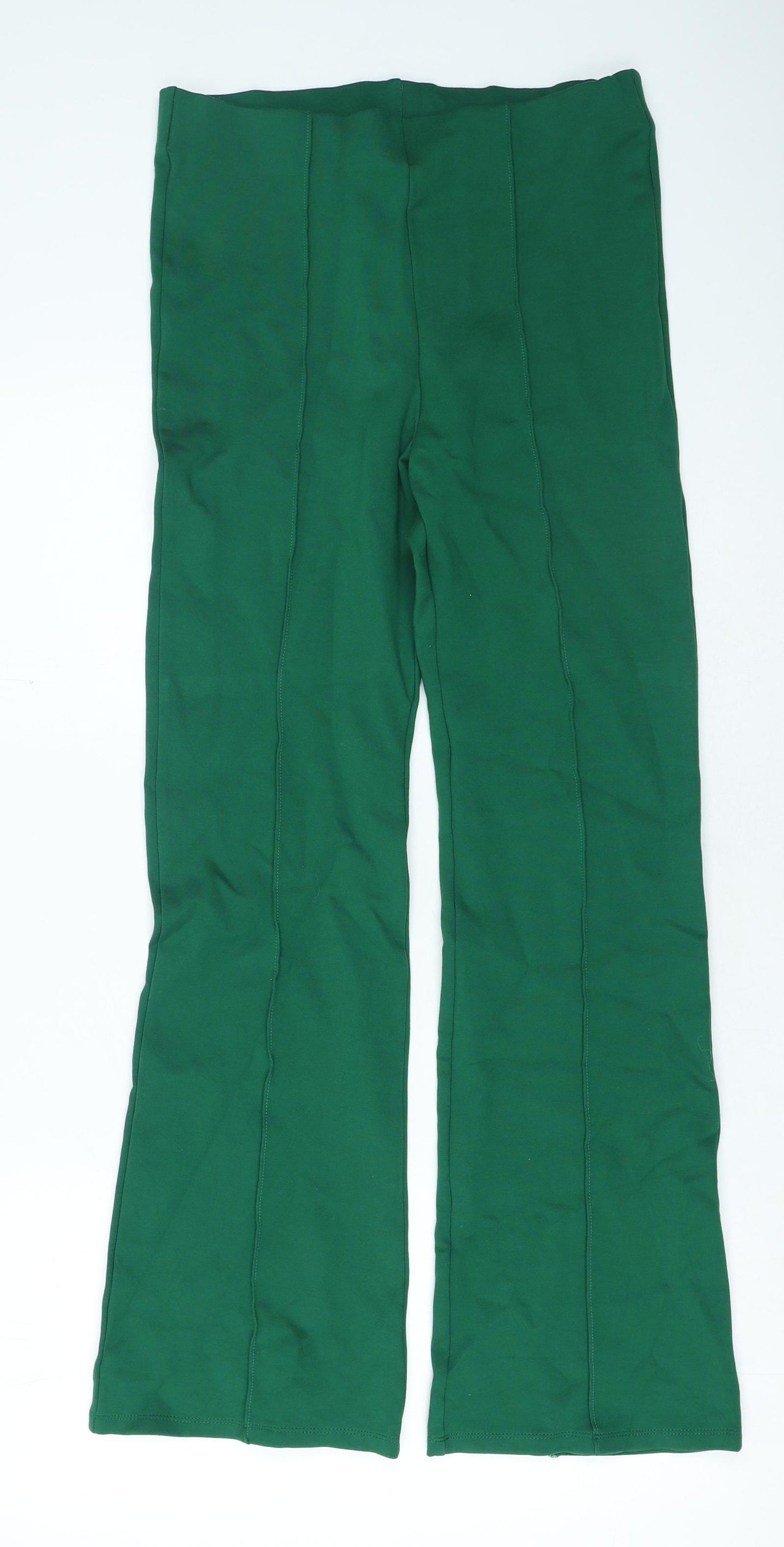 Primark Womens Green Viscose Jogger Trousers Size 12 L26 in Regular