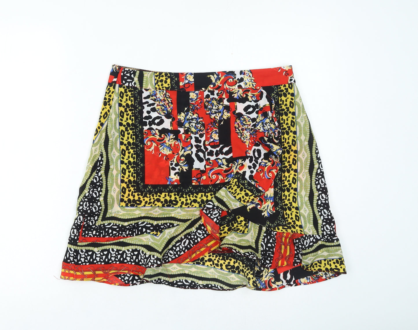 Missi London Womens Multicoloured Geometric Polyester Mini Set Size 14 Zip - Animal Print