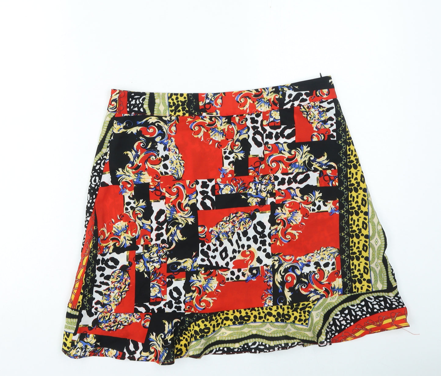 Missi London Womens Multicoloured Geometric Polyester Mini Set Size 14 Zip - Animal Print