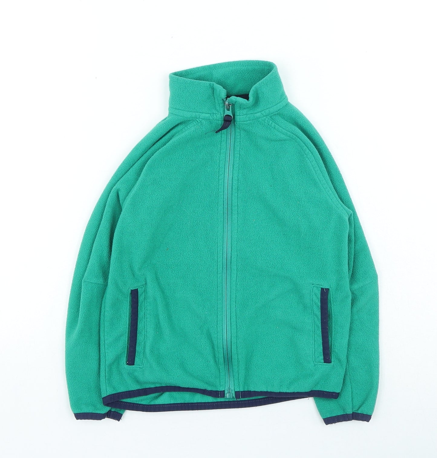 Dunnes Stores Boys Green High Neck Polyester Full Zip Jumper Size 3-4 Years Zip