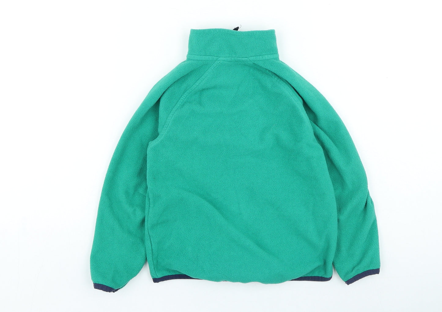 Dunnes Stores Boys Green High Neck Polyester Full Zip Jumper Size 3-4 Years Zip
