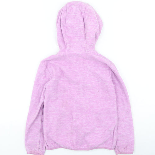Dunnes Stores Girls Purple Round Neck Polyester Full Zip Jumper Size 8 Years Zip