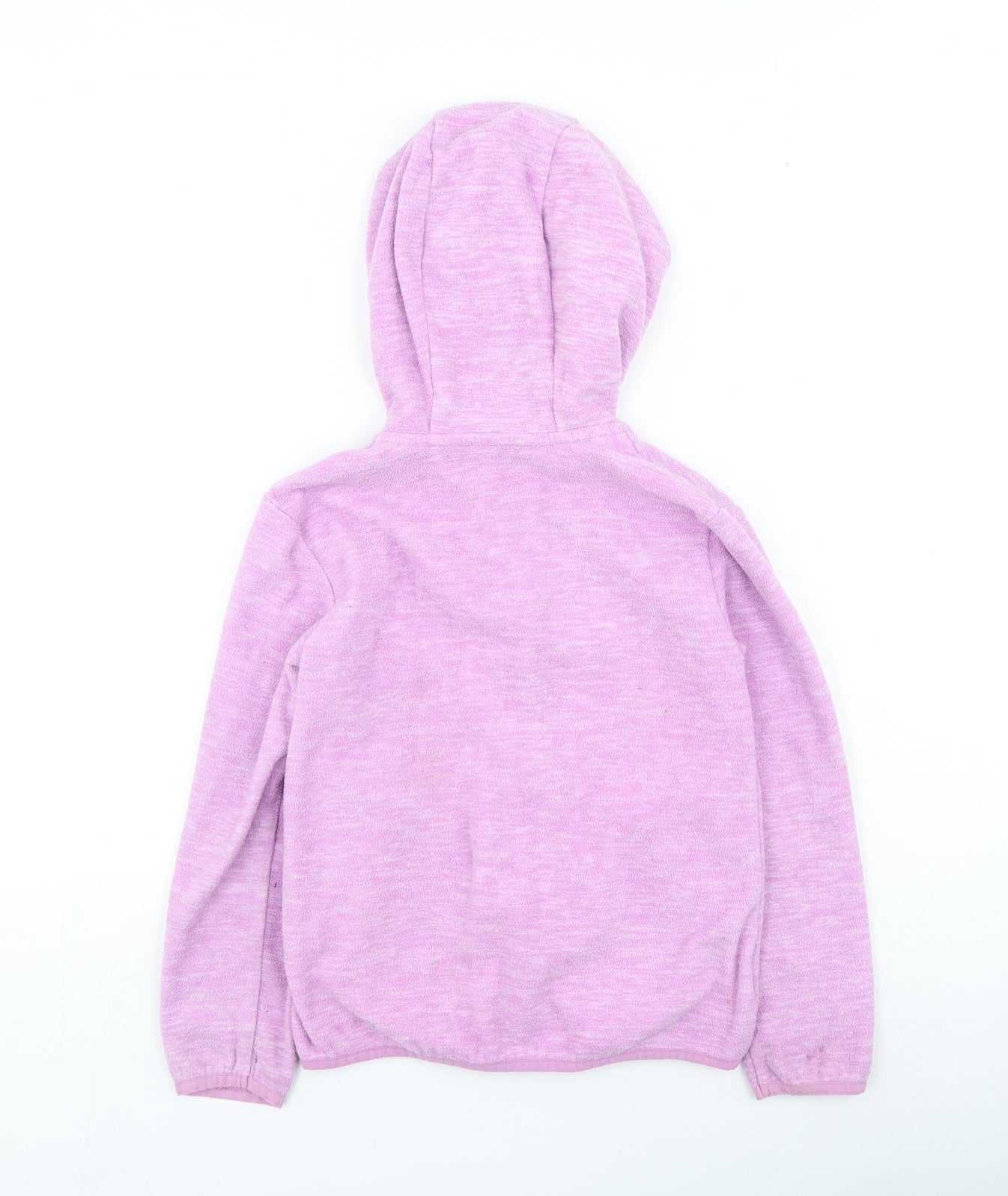 Dunnes Stores Girls Purple Round Neck Polyester Full Zip Jumper Size 8 Years Zip