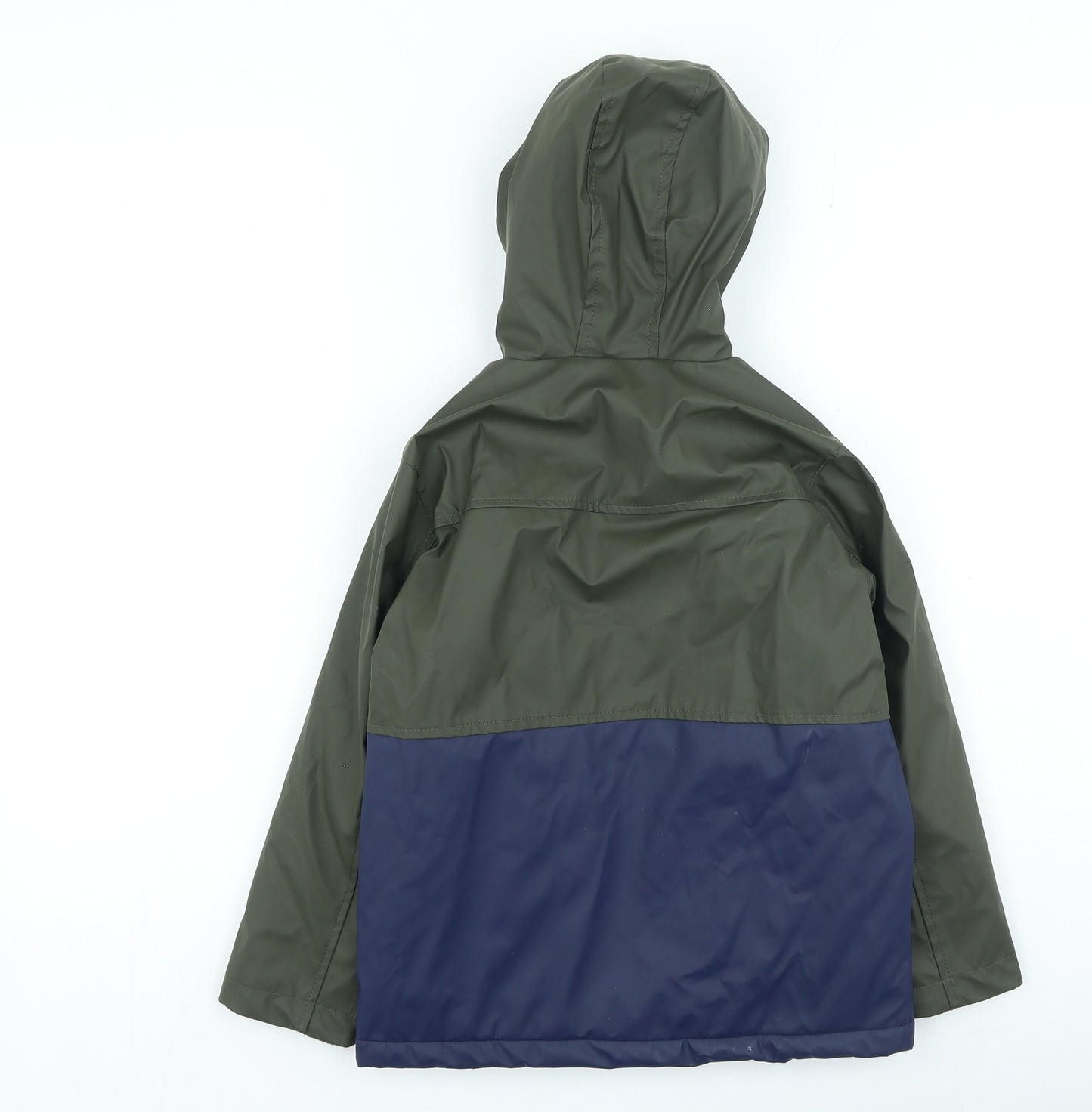 NEXT Boys Green Rain Coat Coat Size 6 Years Zip