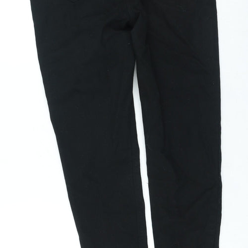 Papaya Womens Black Cotton Skinny Jeans Size 12 L26 in Regular Zip