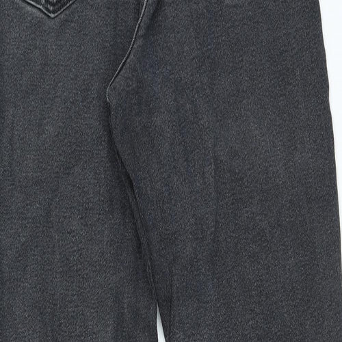 Stradivarius Womens Grey Cotton Mom Jeans Size 10 L24 in Regular Zip