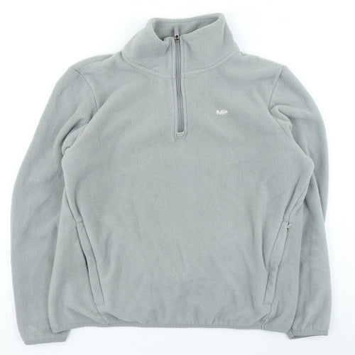 MP Womens Grey High Neck Polyester Pullover Jumper Size S