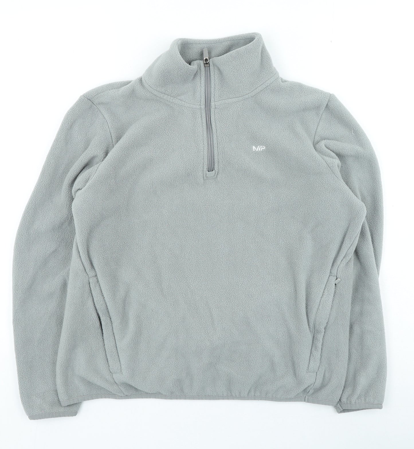 MP Womens Grey High Neck Polyester Pullover Jumper Size S