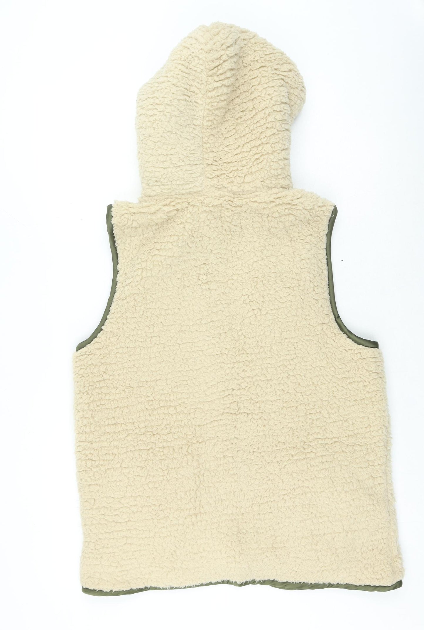 NEXT Womens Beige Gilet Jacket Size S Zip