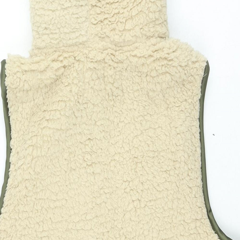 NEXT Womens Beige Gilet Jacket Size S Zip