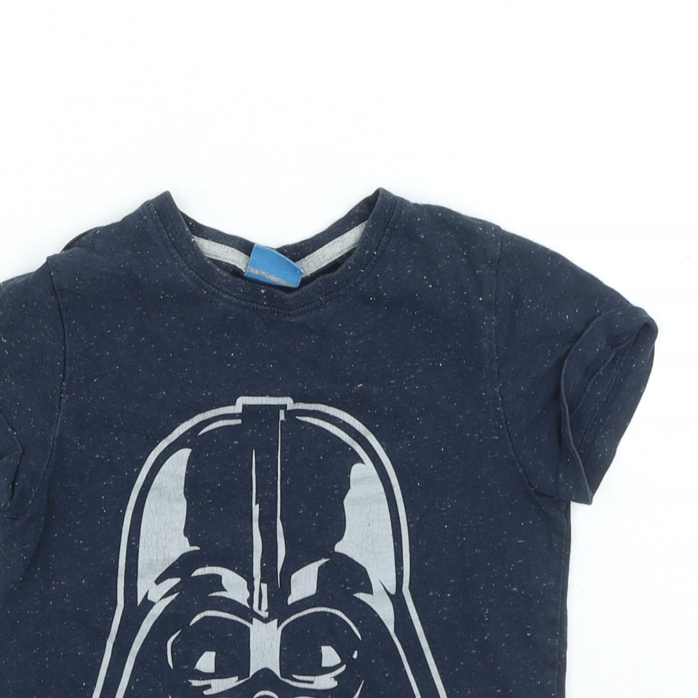 NEXT Boys Blue Cotton Basic Casual Size 5 Years Round Neck Pullover - Star Wars
