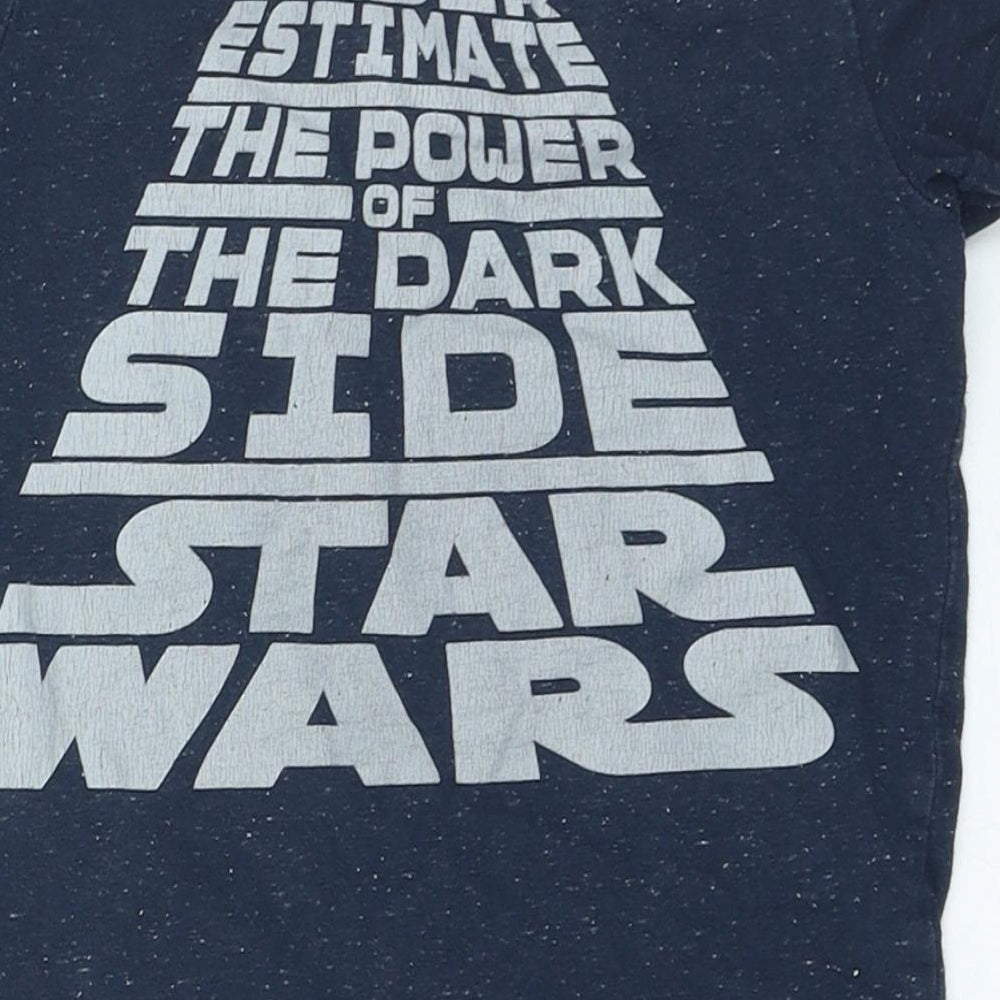 NEXT Boys Blue Cotton Basic Casual Size 5 Years Round Neck Pullover - Star Wars