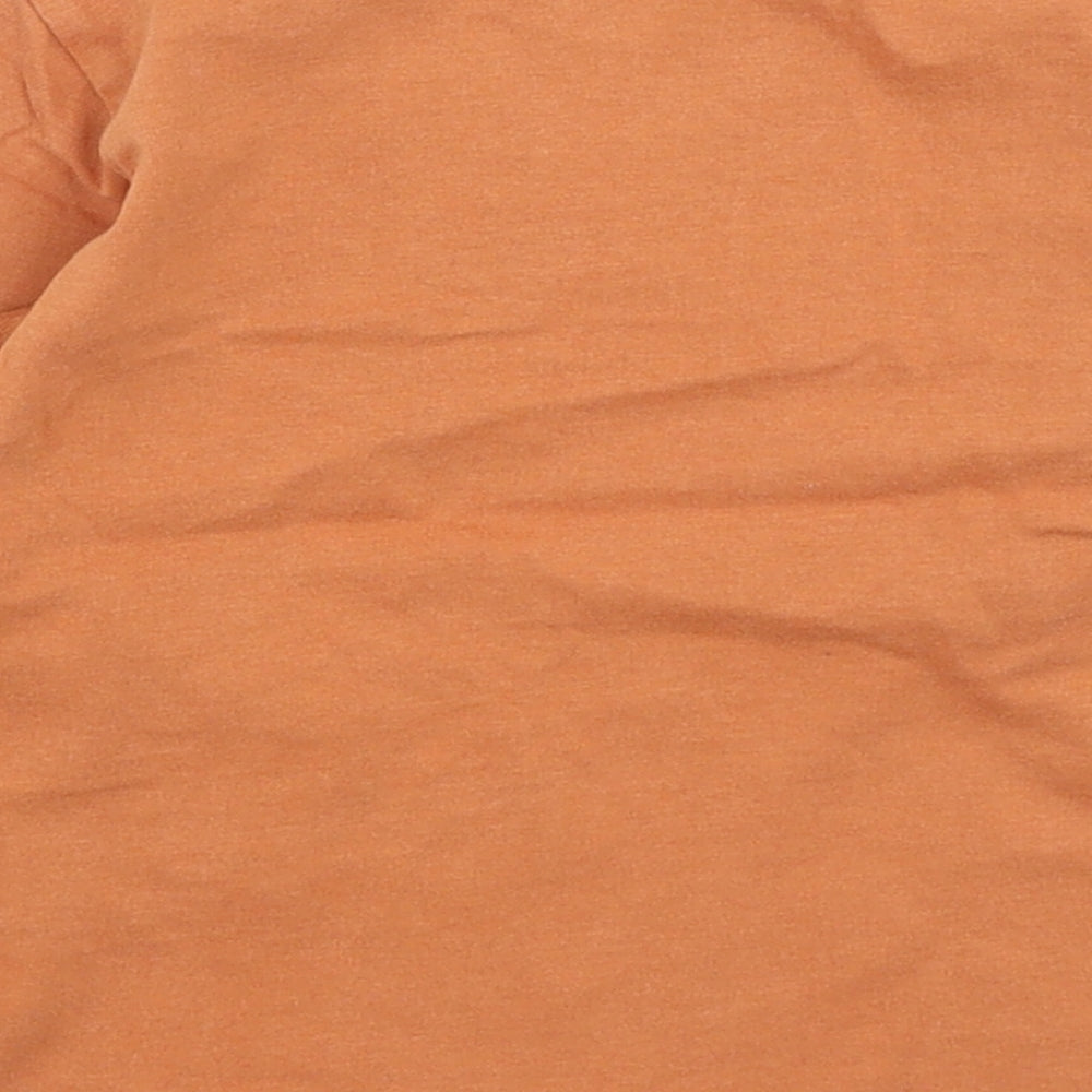 Marks and Spencer Boys Orange Cotton Basic T-Shirt Size 2-3 Years Round Neck Pullover - Fox