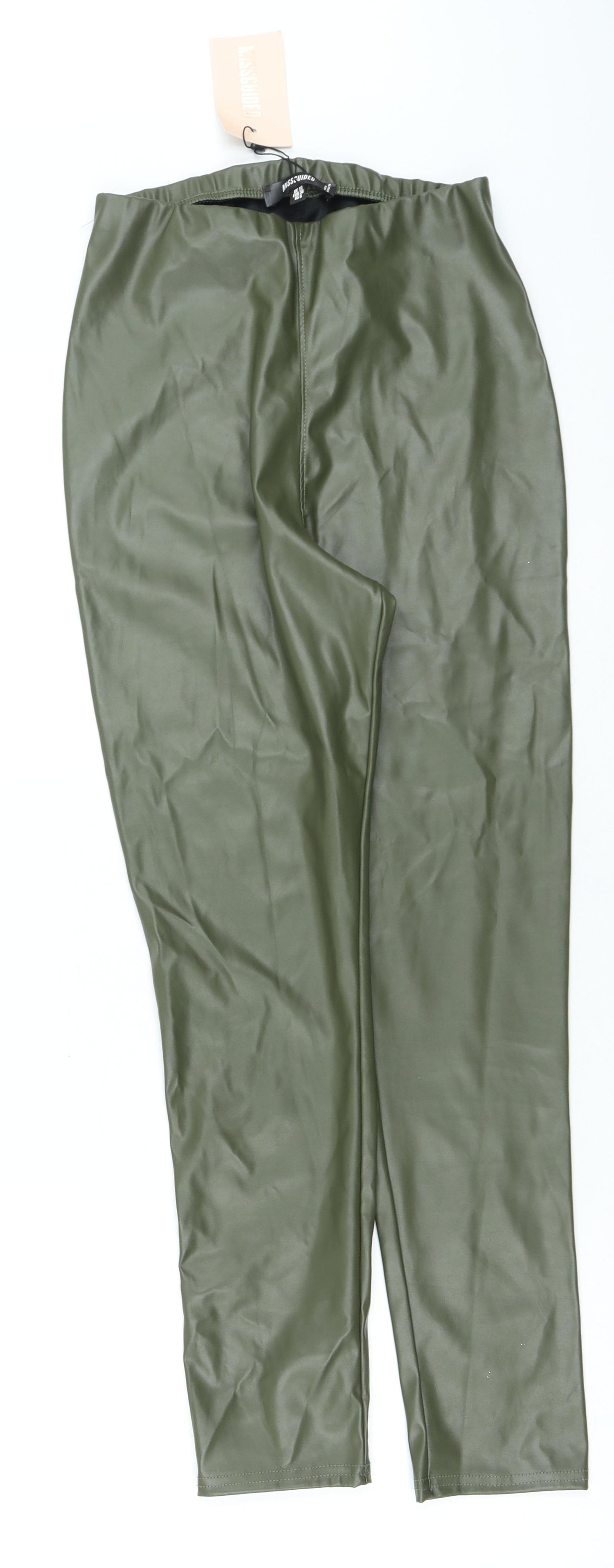 Missguided Womens Green Polyester Jegging Jeans Size 10 L27 in Regular