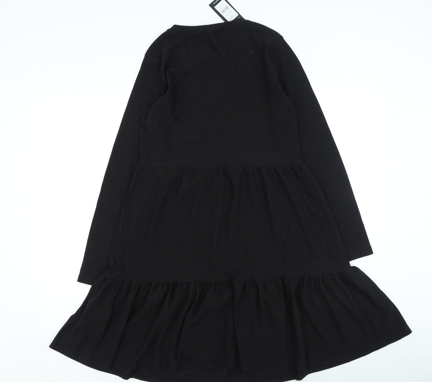 New look Womens Black Polyester A-Line Size 10 Round Neck Pullover