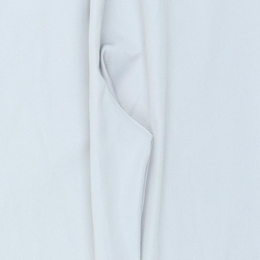 Preworn Womens Grey Polyester Cropped Trousers Size 24 in L23 in Regular