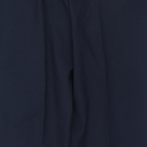 Dunnes Stores Womens Blue Polyester Trousers Size 14 L26 in Regular Zip