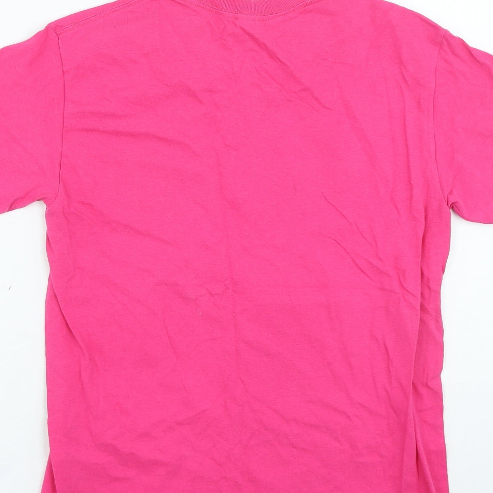 Gildan Womens Pink Cotton Basic T-Shirt Size S Round Neck - Spice Girls