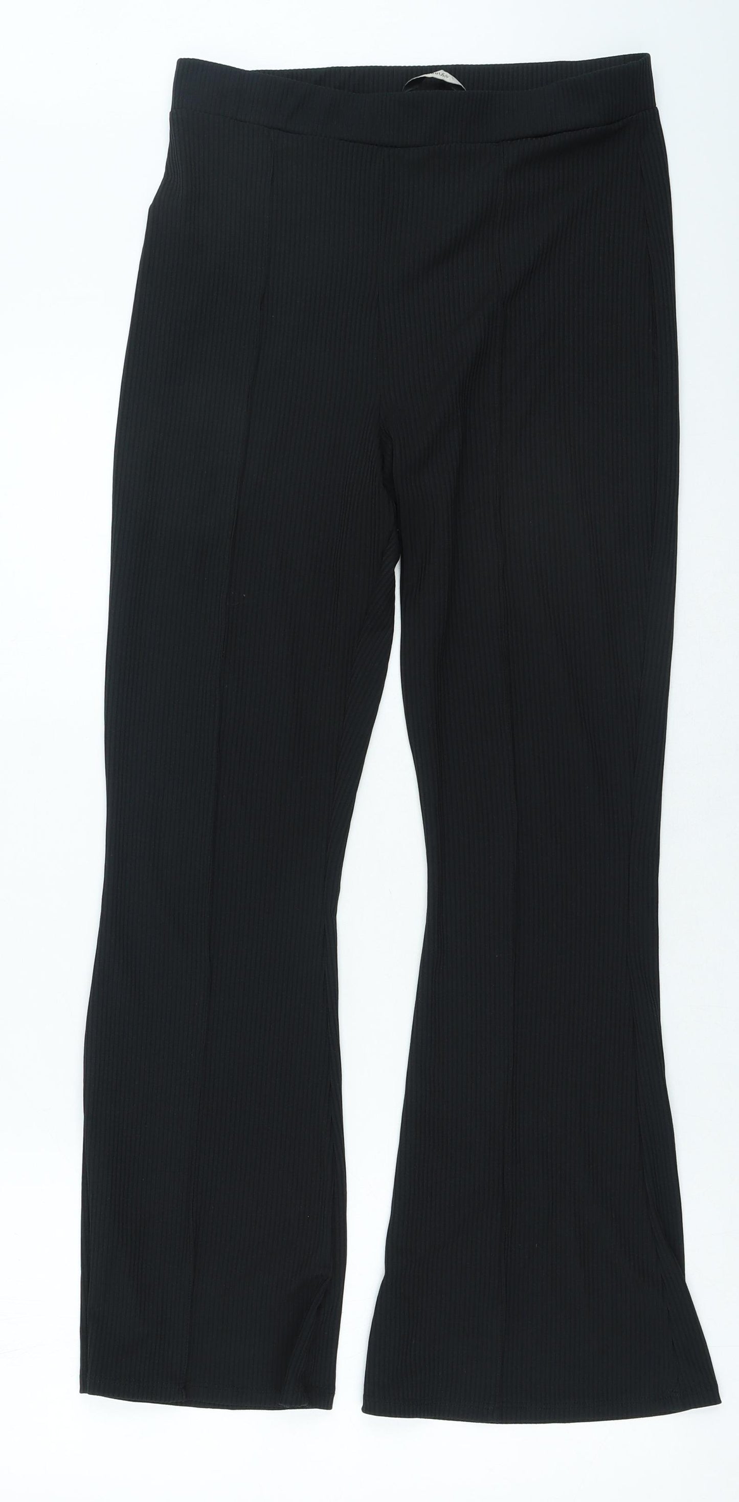 George Womens Black Polyester Trousers Size 12 L26 in Regular