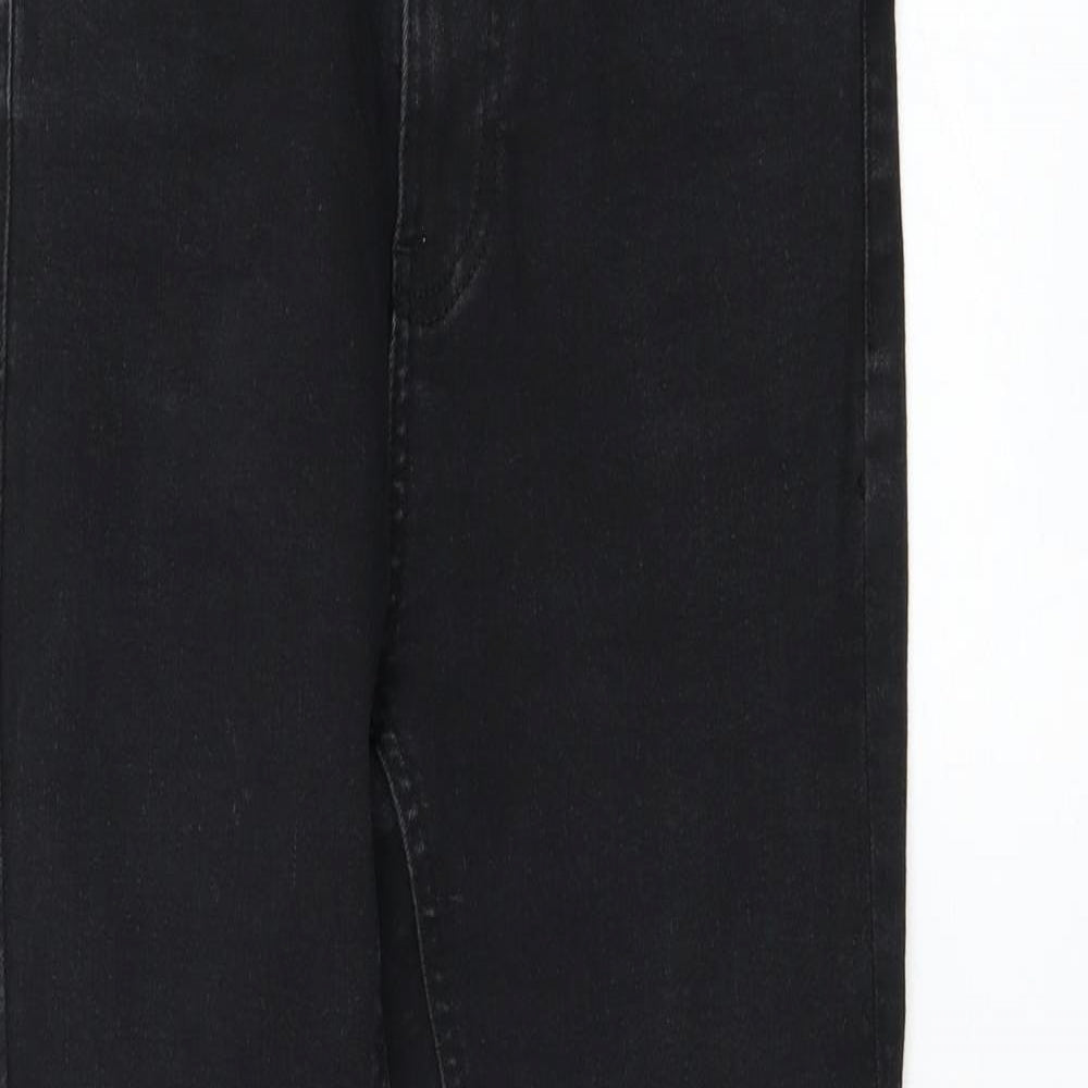 Peacocks Womens Black Cotton Skinny Jeans Size 8 L26 in Regular Zip