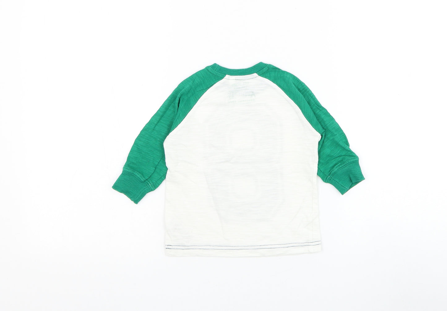 NEXT Boys White Cotton Basic T-Shirt Size 6-9 Months Round Neck Pullover - 8