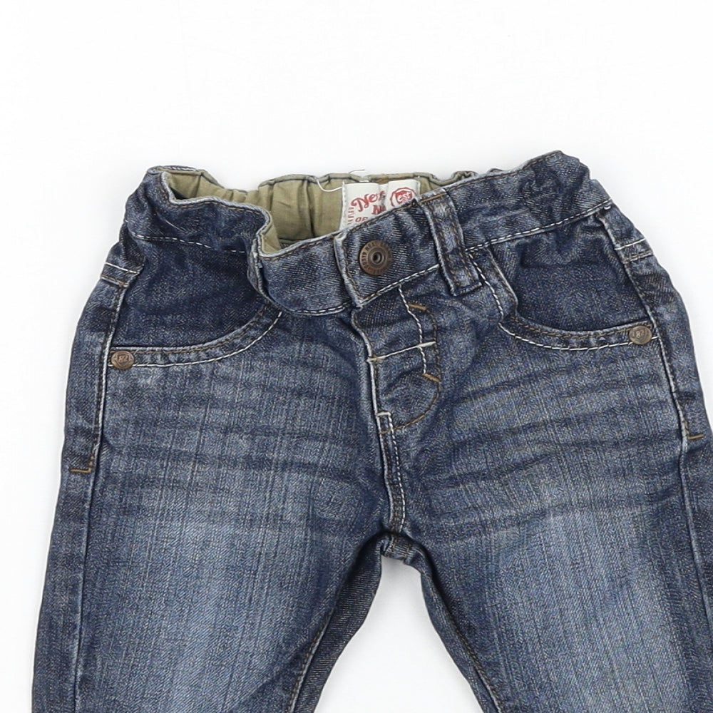 NEXT Boys Blue Cotton Capri Jeans Size 6-9 Months Pullover