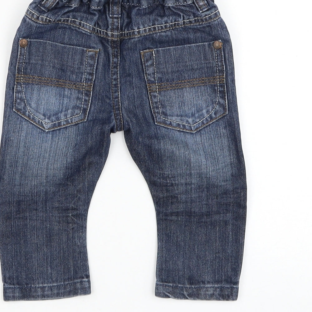 NEXT Boys Blue Cotton Capri Jeans Size 6-9 Months Pullover