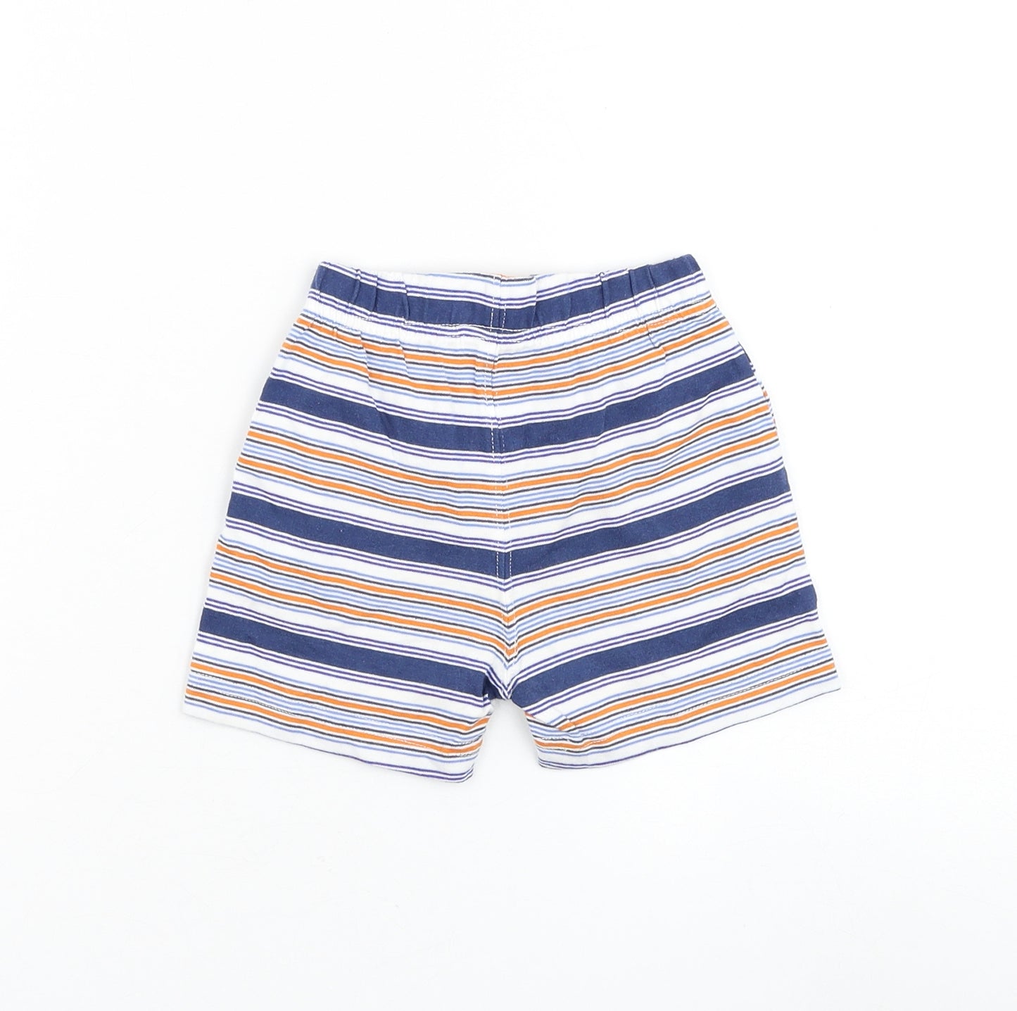 Mothercare Baby Multicoloured Striped Cotton Jogger Trousers Size 9-12 Months Drawstring