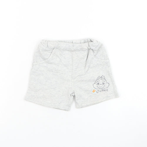 George Boys Grey Cotton Jogger Trousers Size 3-6 Months Pullover - Disney