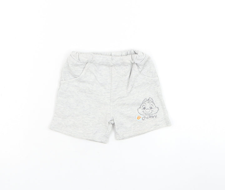 George Boys Grey Cotton Jogger Trousers Size 3-6 Months Pullover - Disney