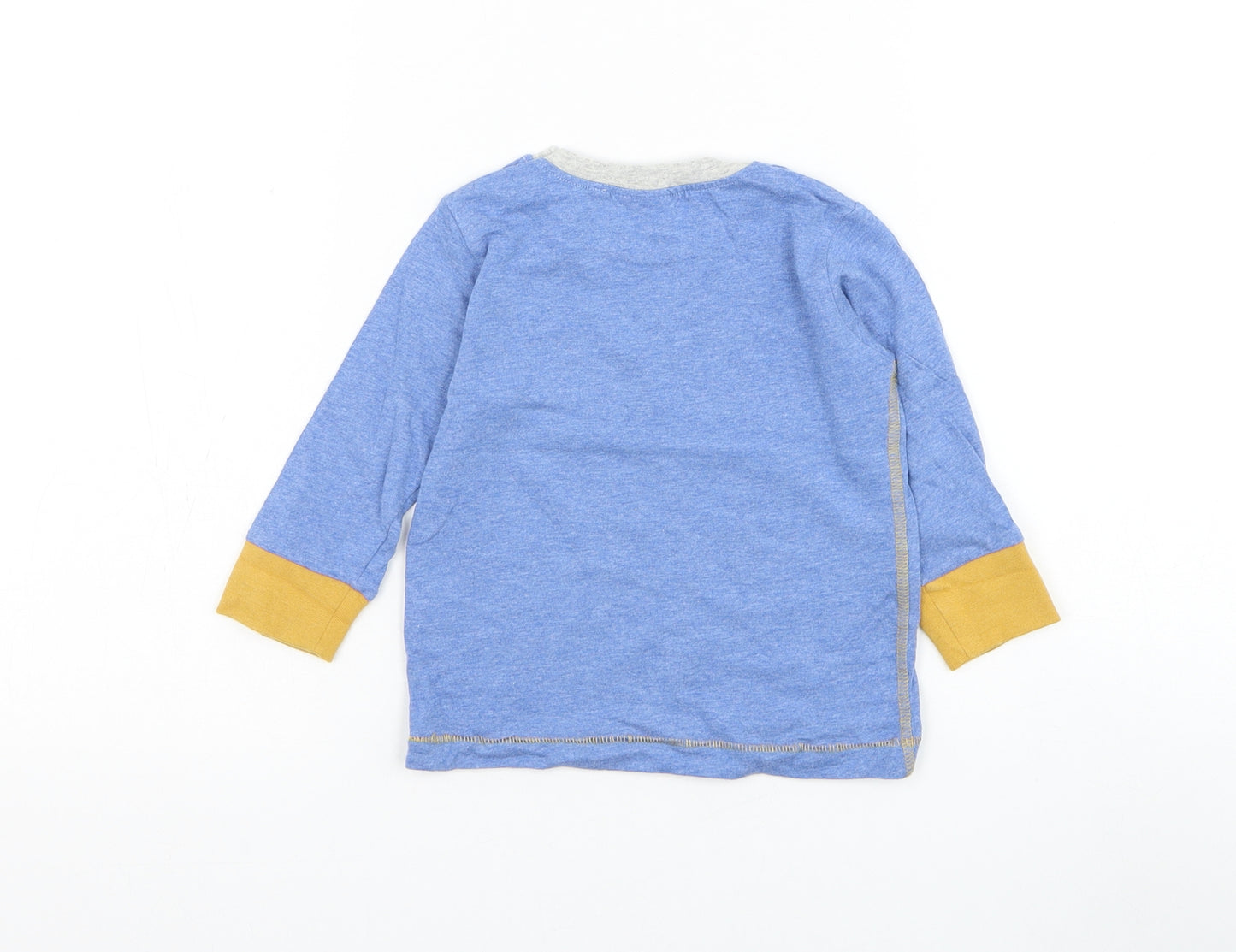 NEXT Boys Blue Cotton Basic T-Shirt Size 6-9 Months Round Neck Pullover