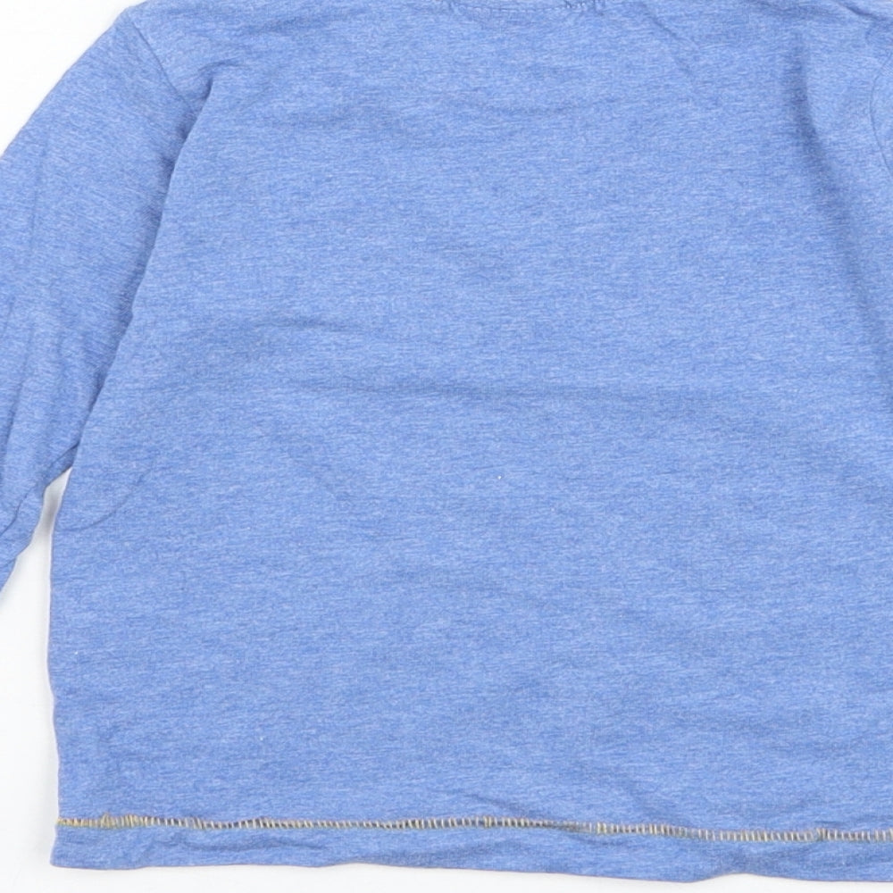 NEXT Boys Blue Cotton Basic T-Shirt Size 6-9 Months Round Neck Pullover