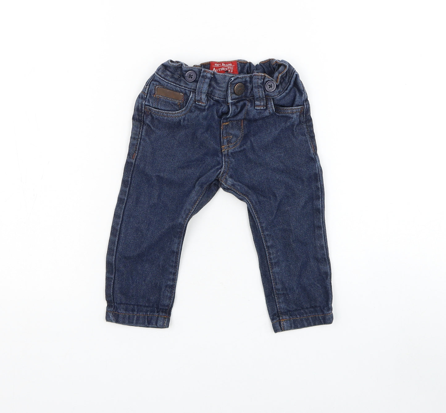 NEXT Boys Blue Cotton Capri Jeans Size 3-6 Months Button