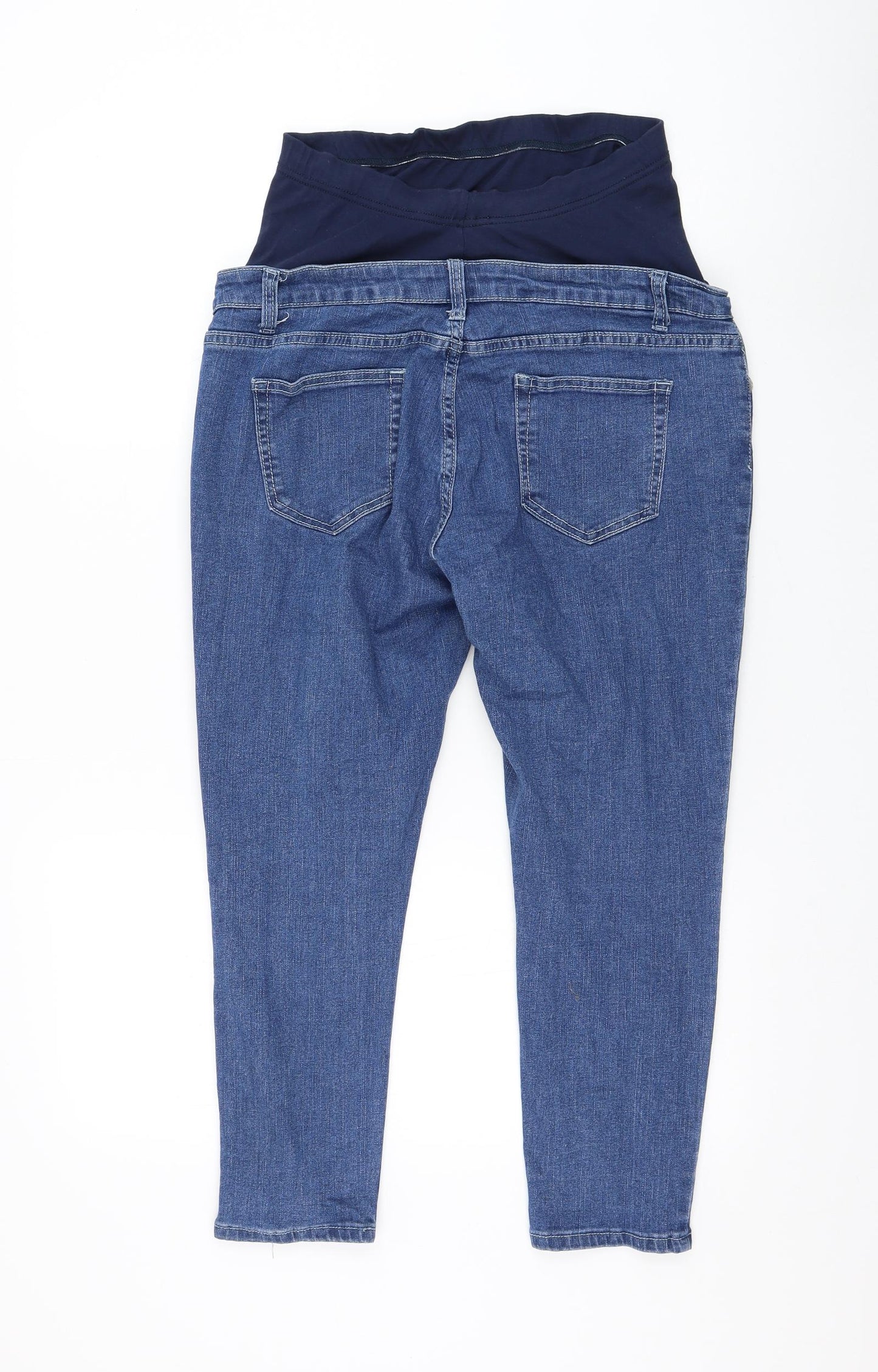 In the Style Womens Blue Cotton Skinny Jeans Size 12 L24 in Regular Button