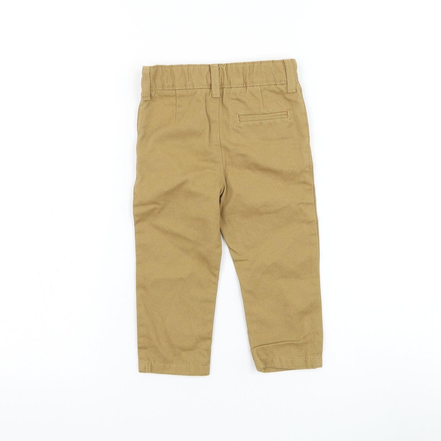 Marks and Spencer Boys Brown Cotton Capri Trousers Size 12-18 Months Button