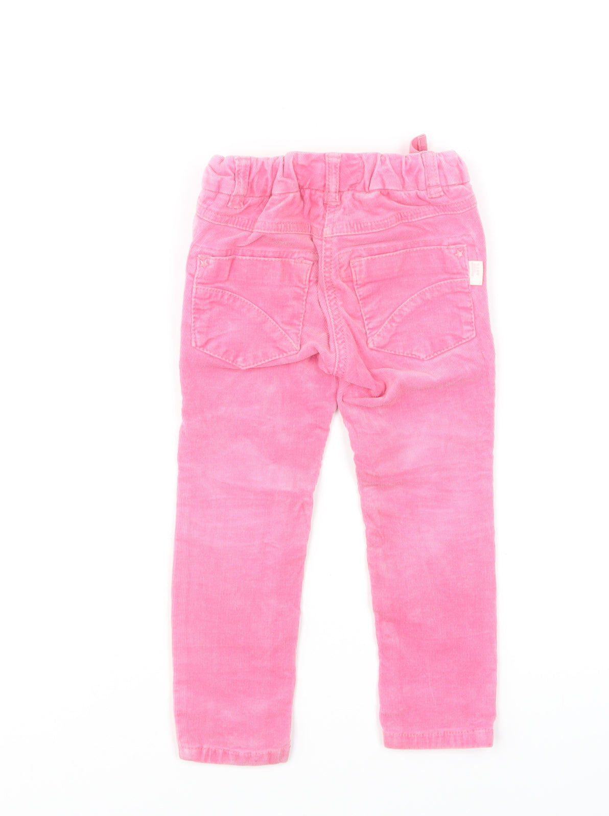 NEXT Girls Pink Cotton Capri Trousers Size 3 Years Regular Button