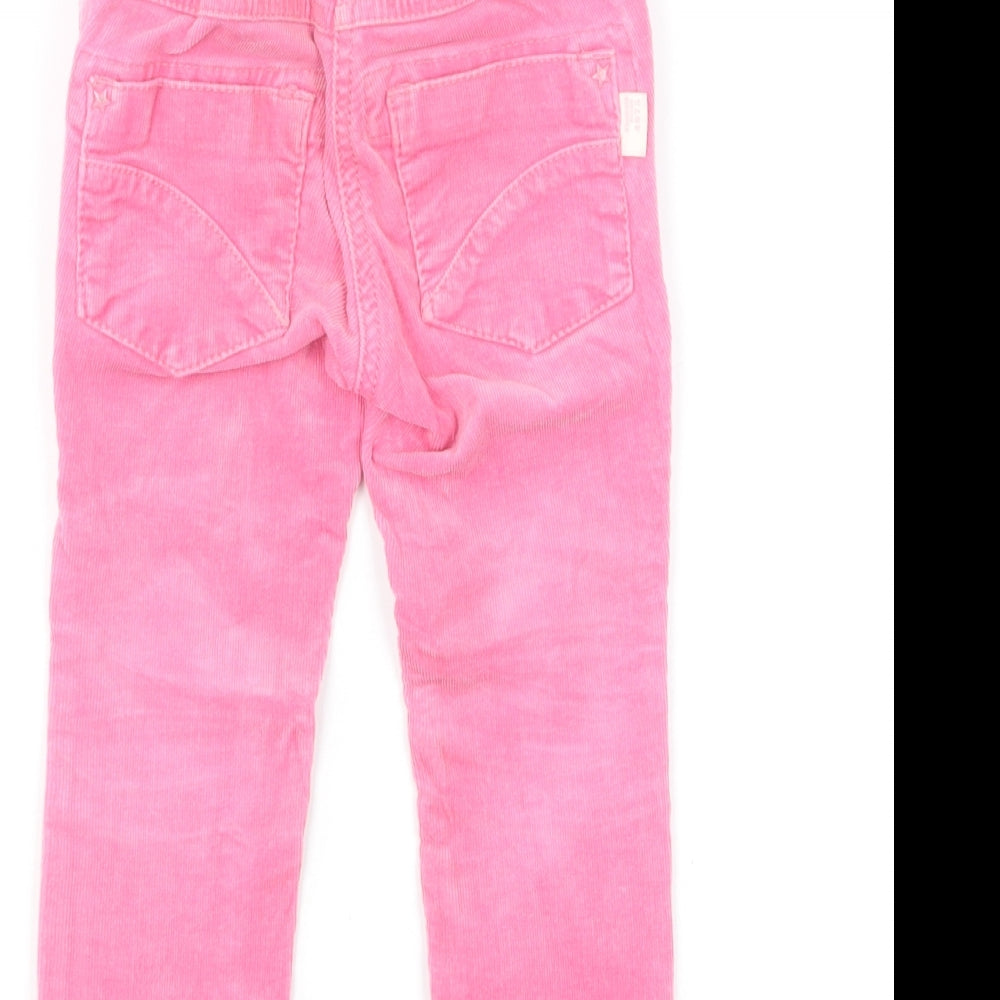 NEXT Girls Pink Cotton Capri Trousers Size 3 Years Regular Button