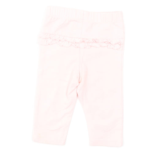 George Girls Pink Cotton Jogger Leggings Size 3-6 Months Pullover