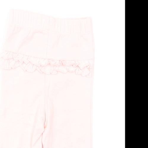 George Girls Pink Cotton Jogger Leggings Size 3-6 Months Pullover