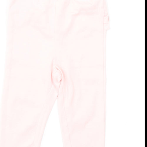 George Girls Pink Cotton Jogger Leggings Size 3-6 Months Pullover