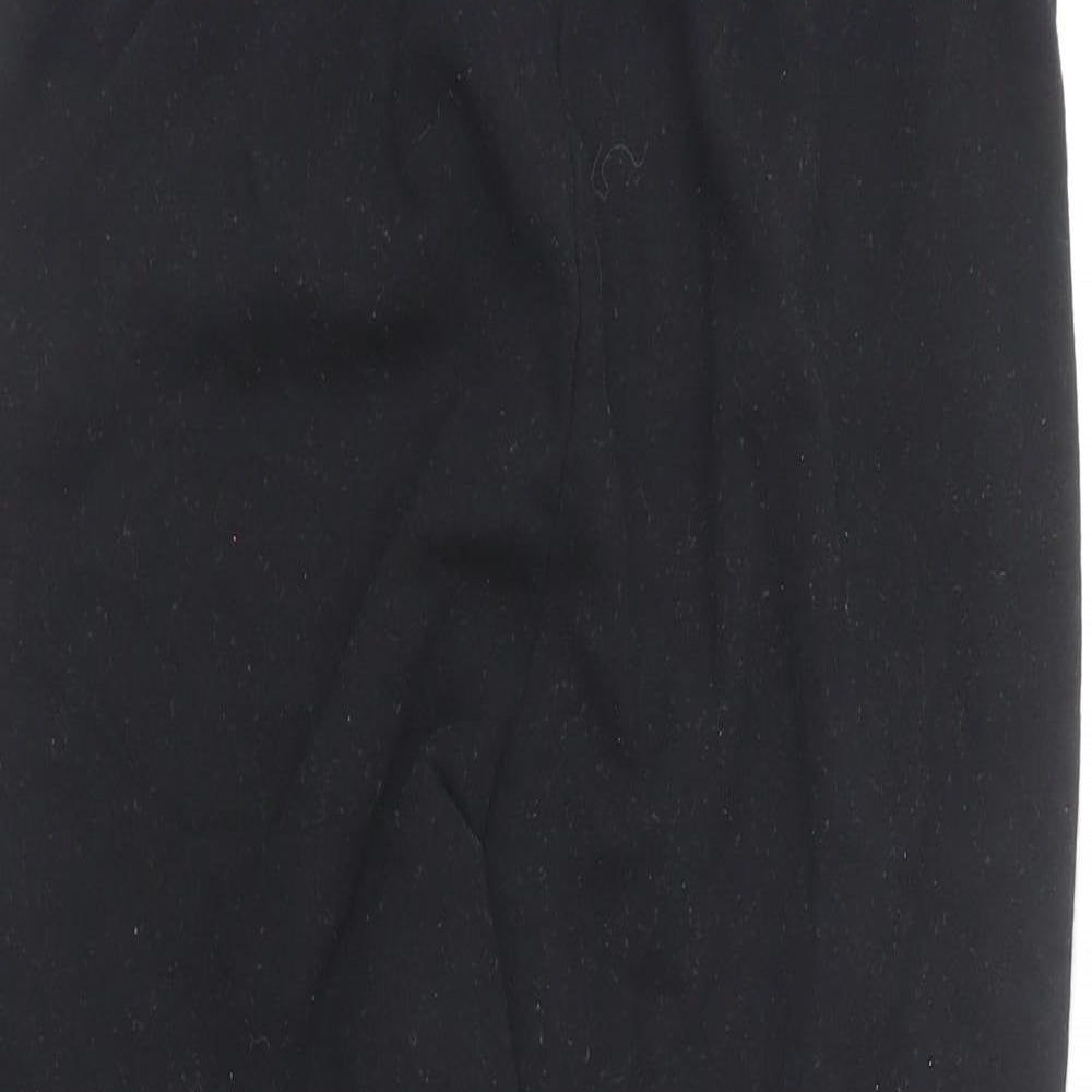 Marks and Spencer Girls Black Cotton Jogger Trousers Size 11-12 Years Regular Pullover - Made for the Weekend