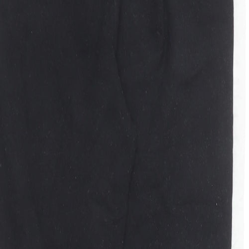 Marks and Spencer Girls Black Cotton Jogger Trousers Size 11-12 Years Regular Pullover - Made for the Weekend