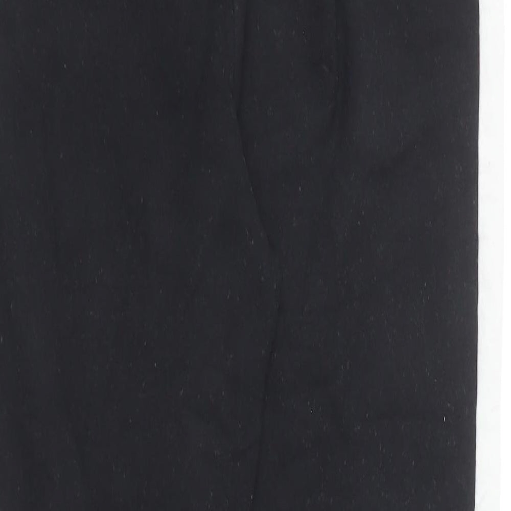 Marks and Spencer Girls Black Cotton Jogger Trousers Size 11-12 Years Regular Pullover - Made for the Weekend