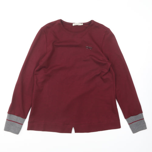 Hongo Womens Purple Viscose Pullover Sweatshirt Size 12 Pullover