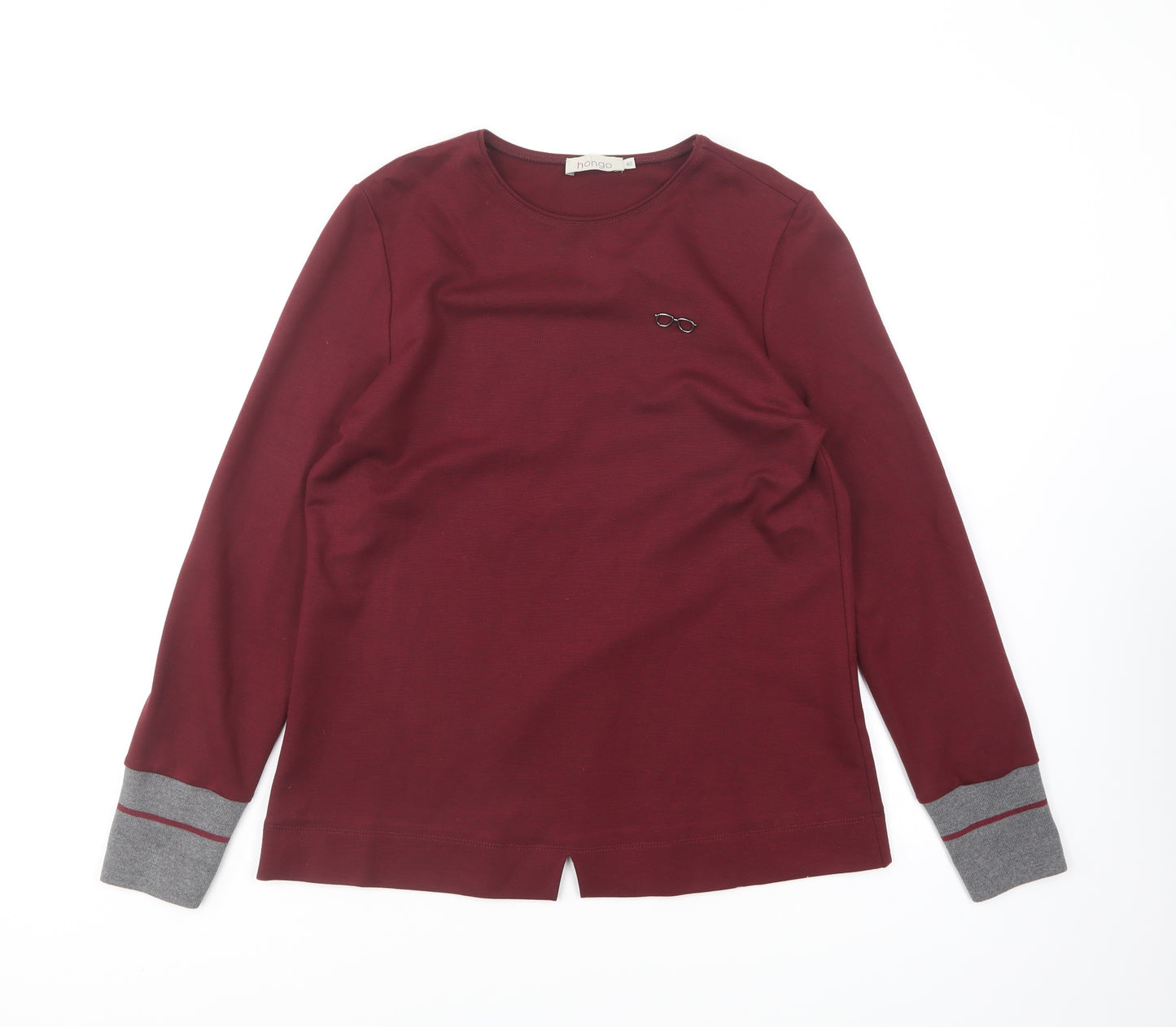 Hongo Womens Purple Viscose Pullover Sweatshirt Size 12 Pullover