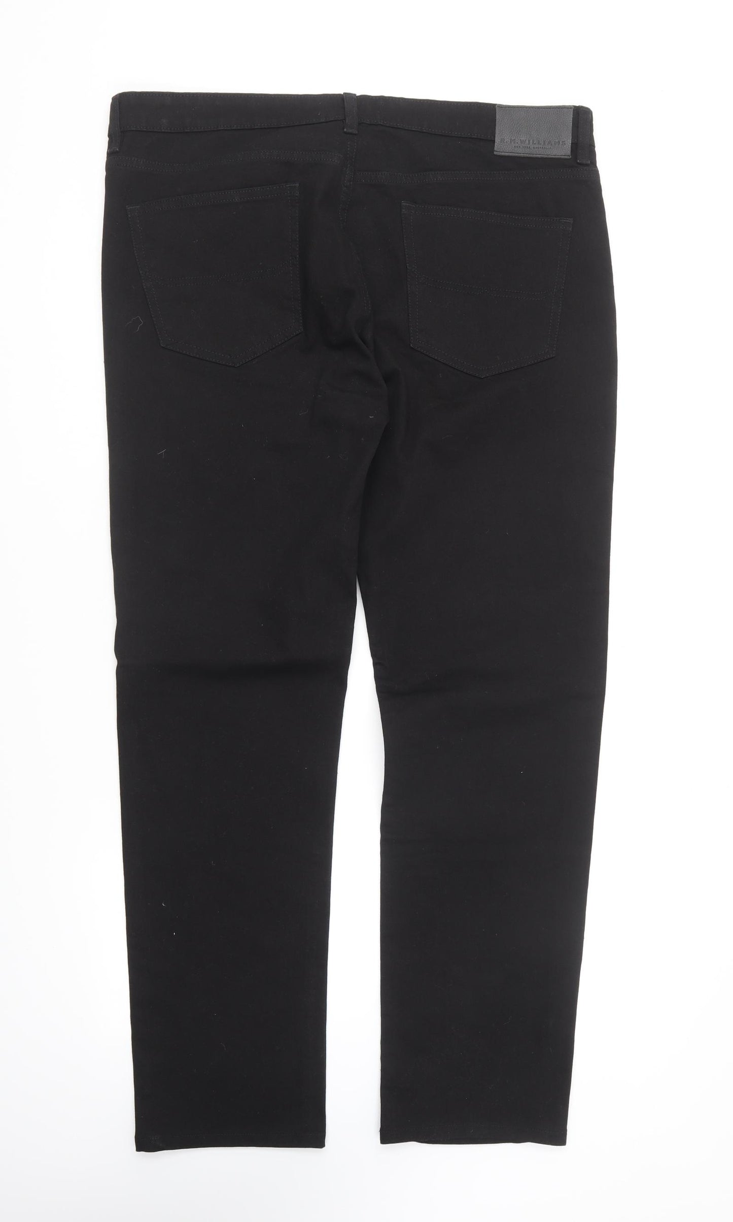 R.M. Williams Womens Black Cotton Straight Jeans Size 38 in L32 in Regular Button