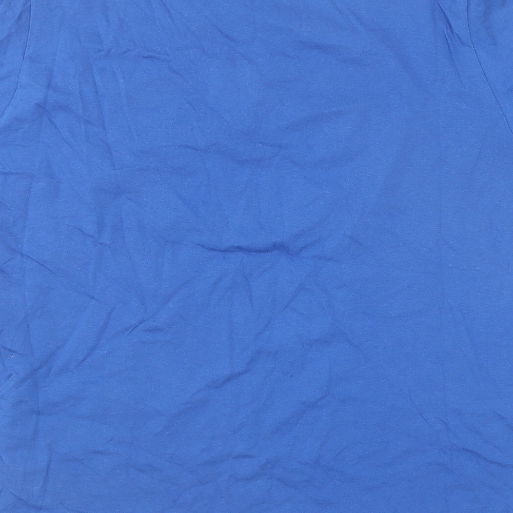 Continental Mens Blue Cotton T-Shirt Size M Round Neck - Since 1872