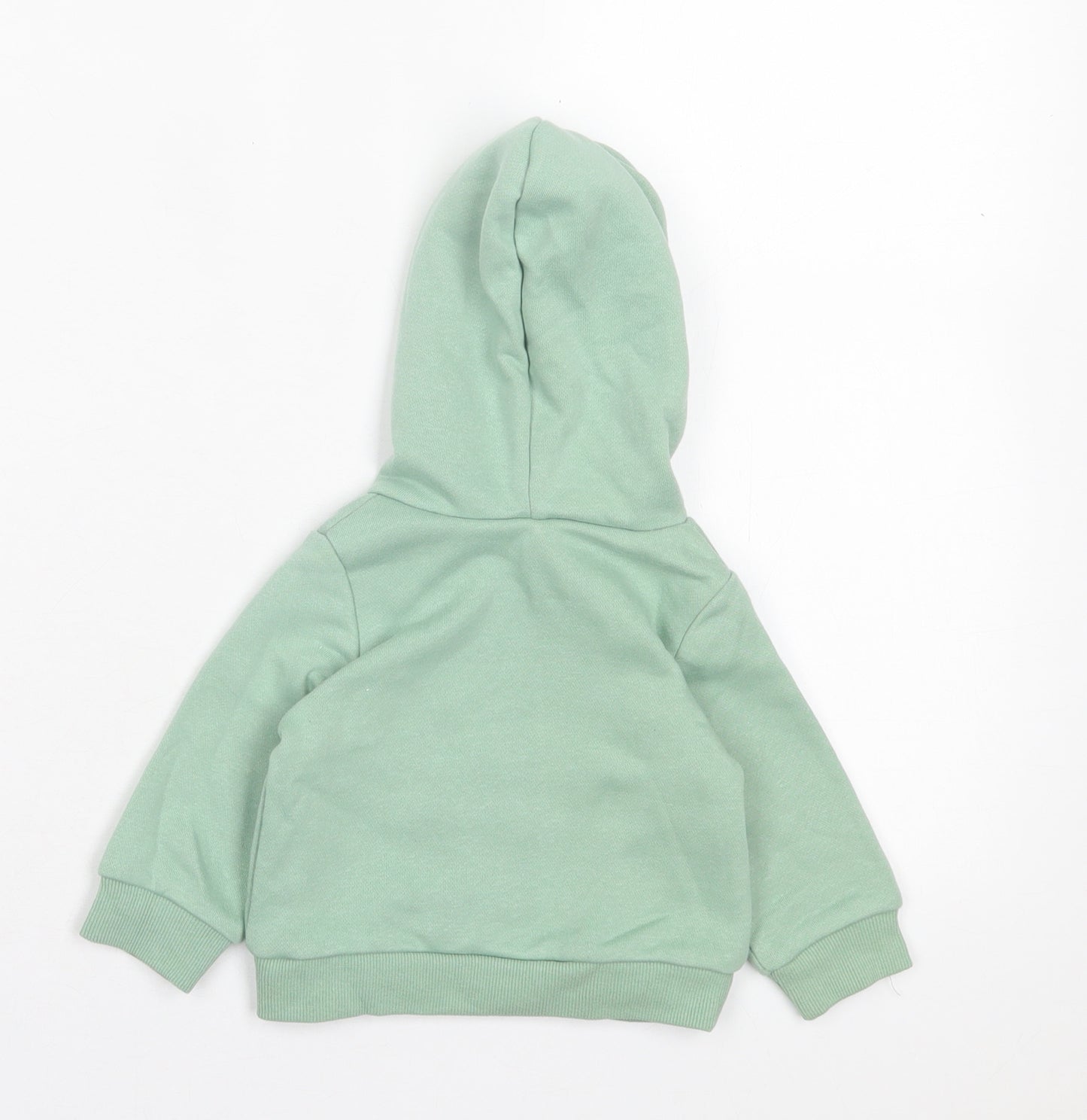 SheIn Boys Green Cotton Basic Casual Size 6-9 Months Crew Neck Pullover - Hedgehog