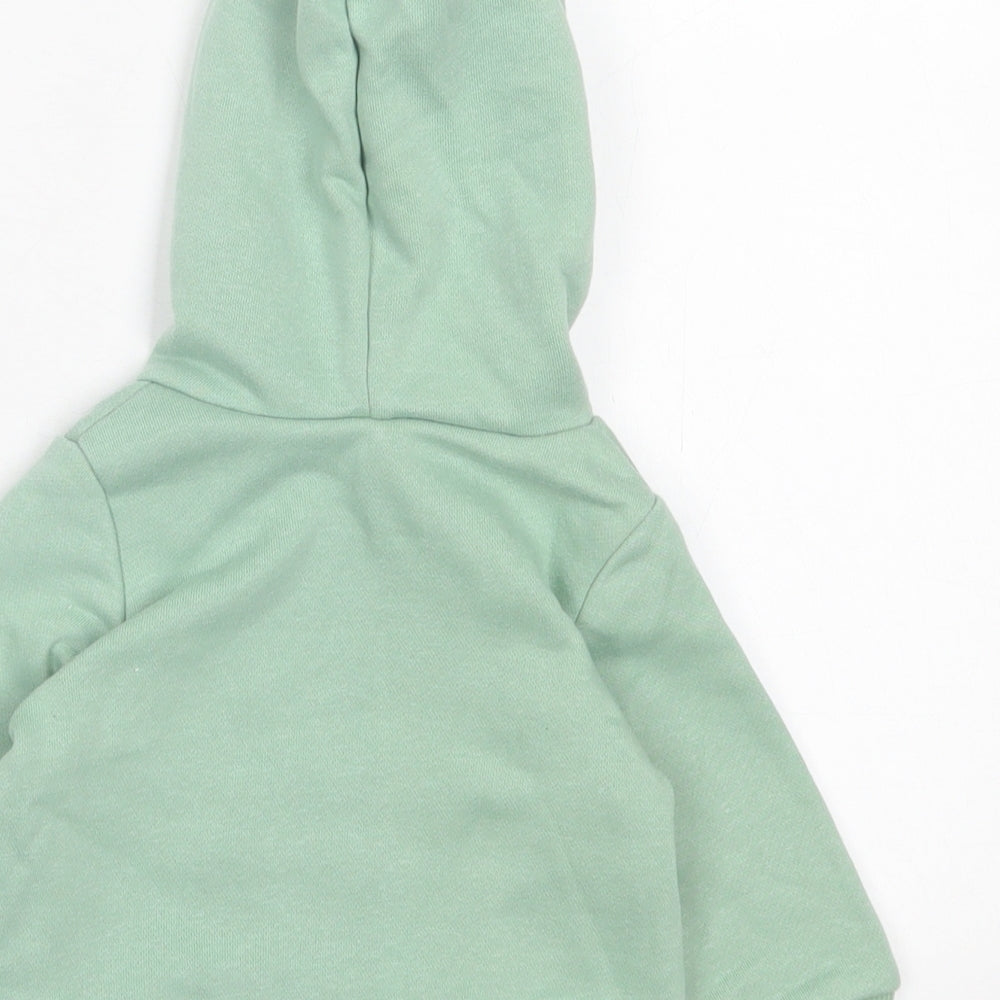 SheIn Boys Green Cotton Basic Casual Size 6-9 Months Crew Neck Pullover - Hedgehog